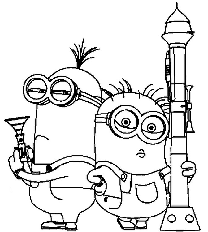 images of coloring pages minions phil - photo #24