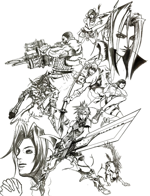 Coloriage Final Fantasy VII