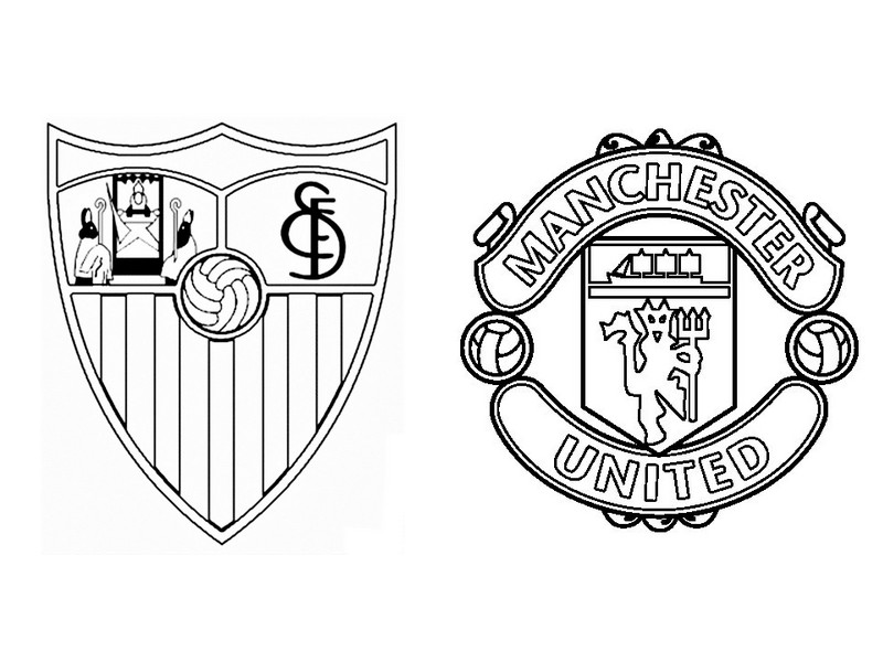 Coloriage Seville FC - Manchester United FC