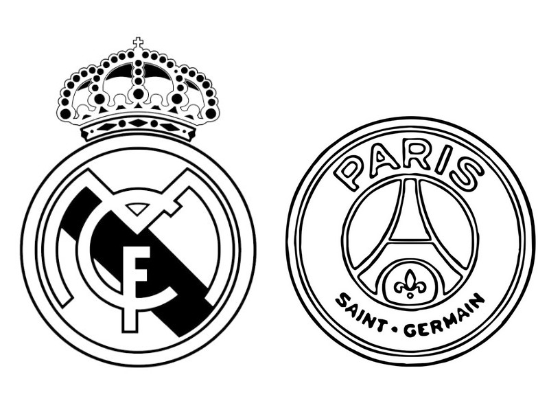 Coloriage Real Madrid CF - Paris Saint-Germain