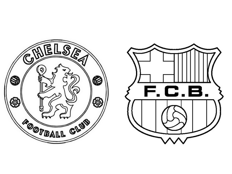 Coloriage Chelsea FC - FC Barcelone