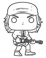 Coloriage AC/DC - Angus Young