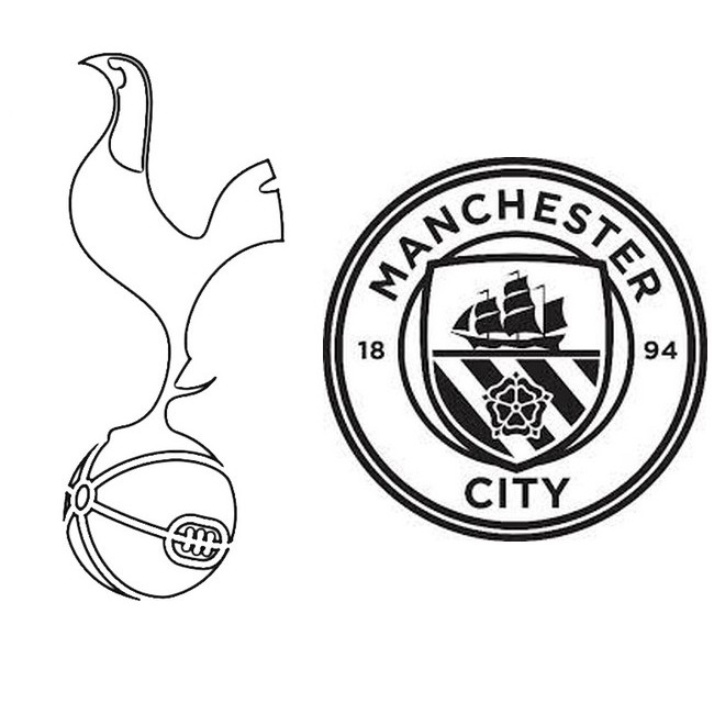 Coloriage Quarts de finale : Tottenham - Manchester City