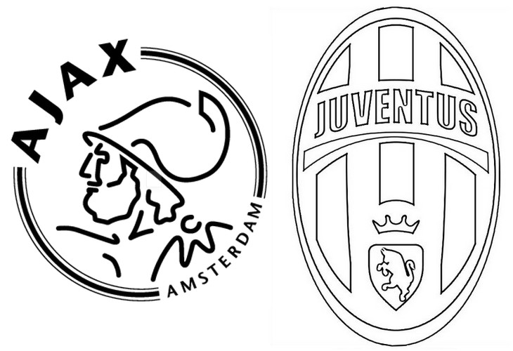 Coloriage Quarts de finale : Ajax Amsterdam - Juventus