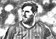 Coloriage Lionel Messi 2019