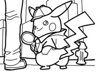 Desenho para colorir Detective Pikachu