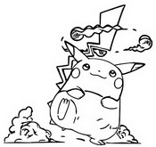 Coloriage Pikachu Gigamax