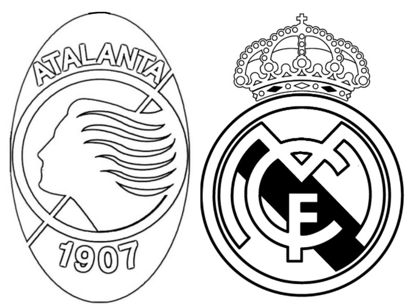 Coloriage 8èmes de finale - Atalanta (ITA) - Real Madrid (ESP)