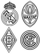 Coloriage Groupe B: Real Madrid - Chakhtar Donetsk - Inter Milan - Borussia Mönchengladbach