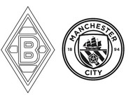 Coloriage 8èmes de finale - Mönchengladbach (GER) - Manchester City (ENG)