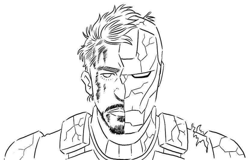 Coloriage Tony Stark et Iron Man