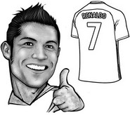 Coloriage Cristiano Ronaldo - équipe du Portugal
