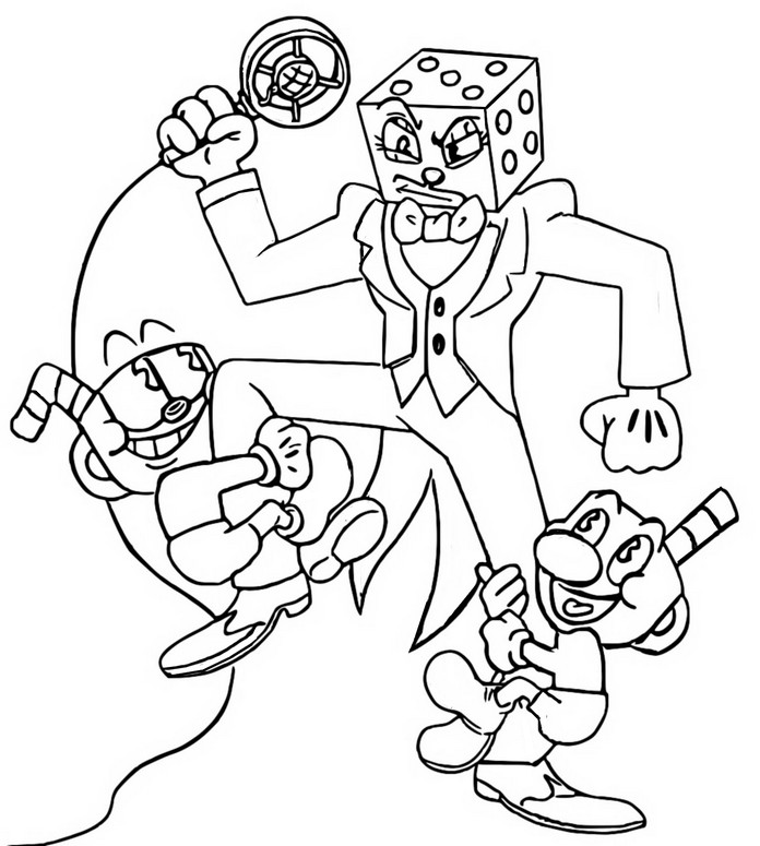 Coloring page King Dice
