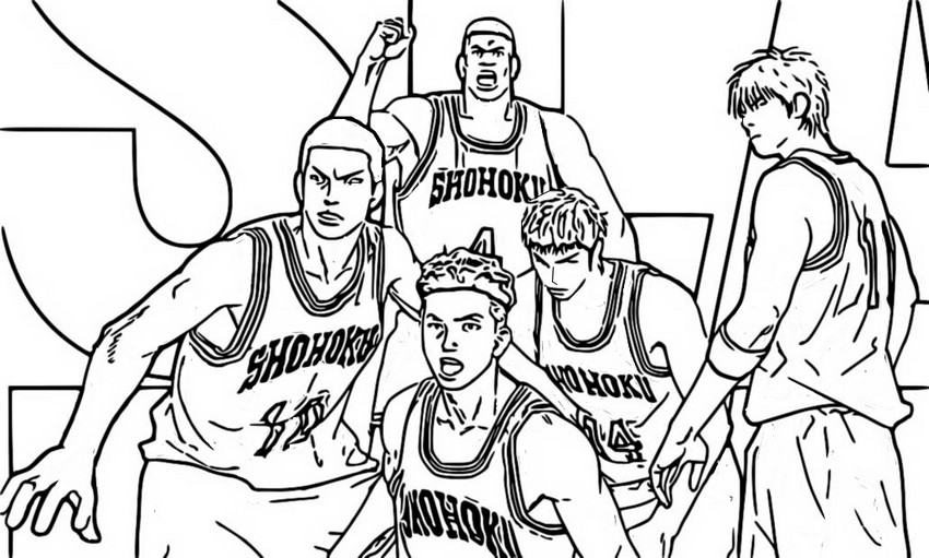 Coloring page The team