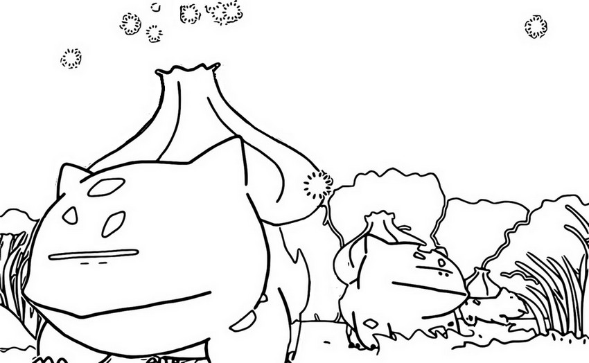 Desenho para colorir Bulbasaur