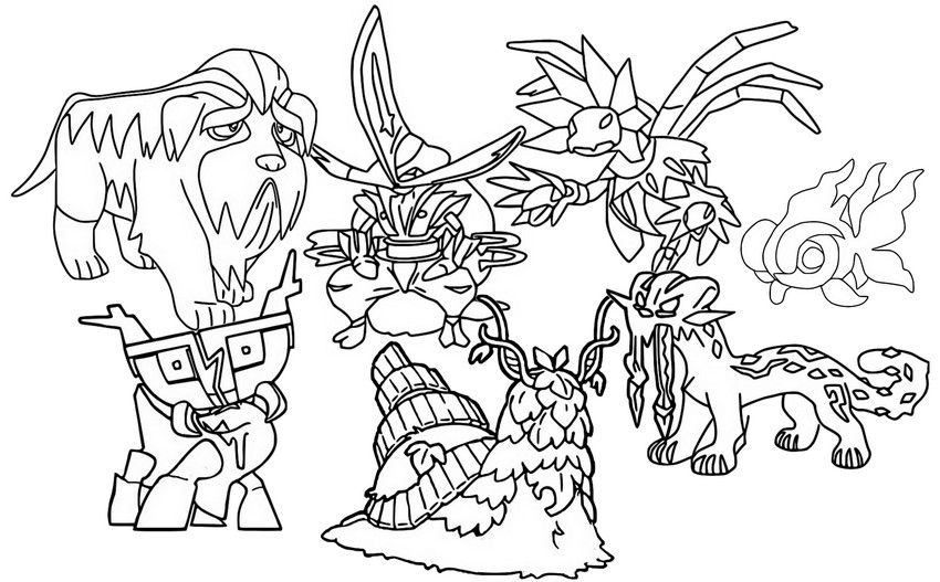 Coloring page Dark-type