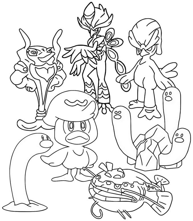Coloring page Water-type