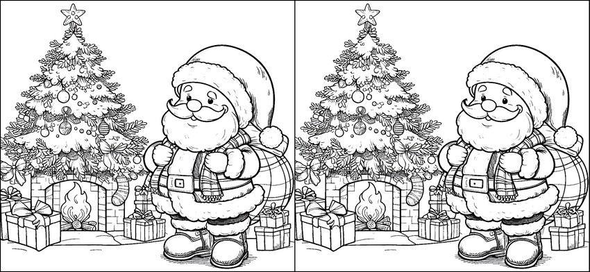 Dibujo para colorear Santa Claus