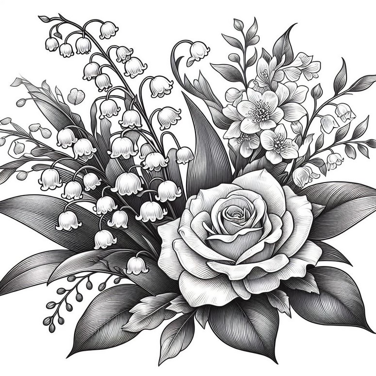 Coloring page A beautiful rose