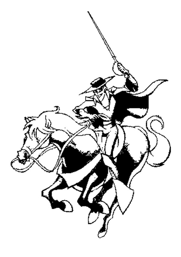 zorro coloring pages - photo #16