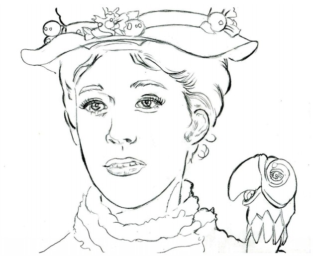 Coloriage Mary Poppins