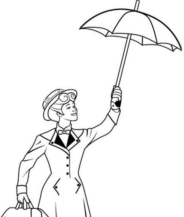 Coloriage Mary Poppins
