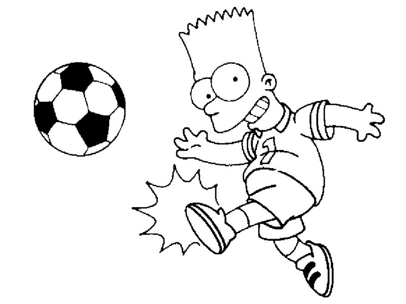 Coloriage Foot - Simpsons