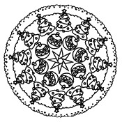 Coloriage Mandala Sapin de Noël