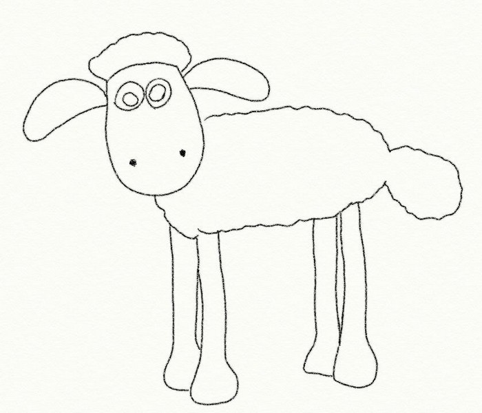 Coloriage Shaun le mouton