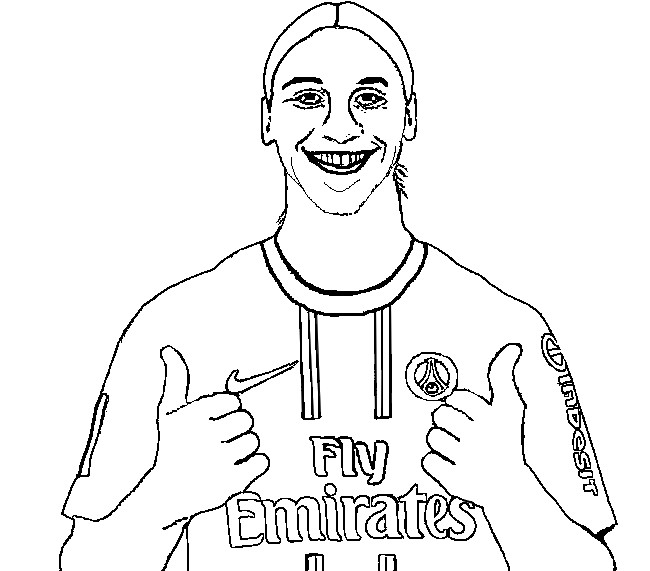 Coloriage Zlatan Ibrahimovic