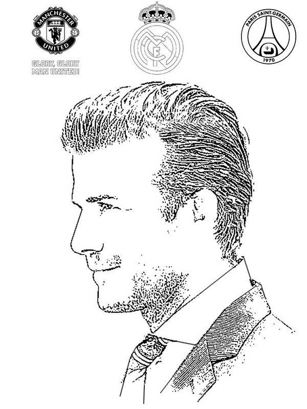 Coloriage David Beckham