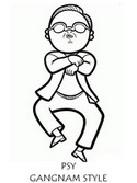 Coloriage Psy - Gangnam style