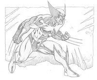 Coloriage Wolverine - Le combat de l'immortel