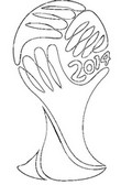 Coloriage Logo coupe du monde 2014