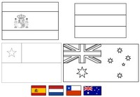 Coloriage Groupe B: Espagne - Pays-bas - Chili - Australie