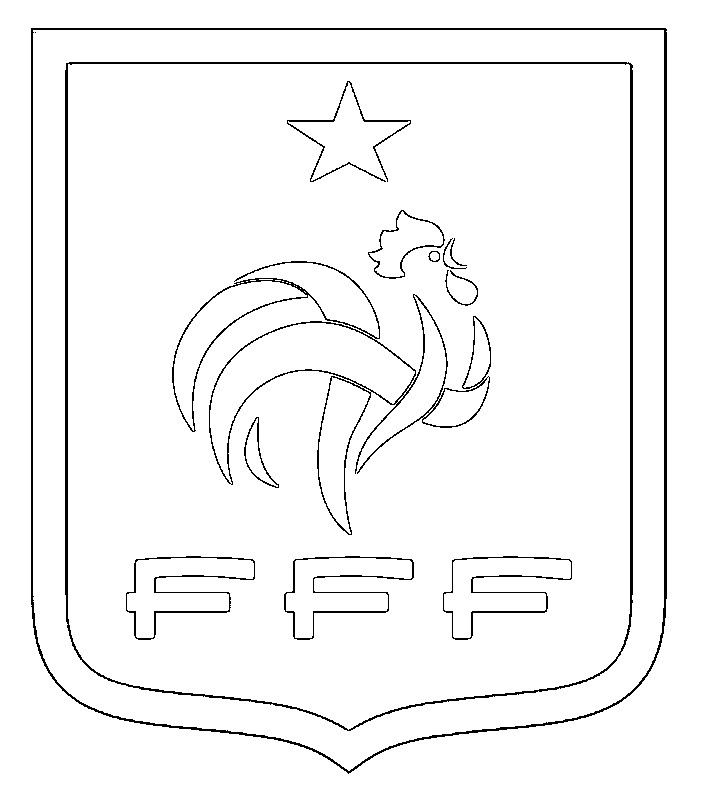 Coloriage Ecusson équipe de France football