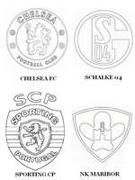 Coloriage Groupe G: Chelsea FC - Schalke 04 - Sporting CP - NK Maribor