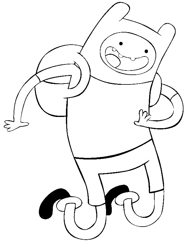 Coloriage Adventure time: Finn
