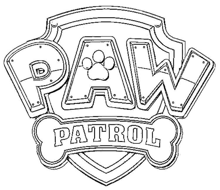 Coloriage Logo Paw Patrol