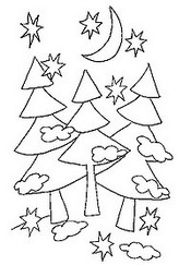 Paroles Mon Beau Sapin à colorier