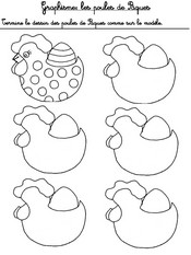 graphisme poules de paques