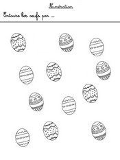 Calcul oeufs de paques