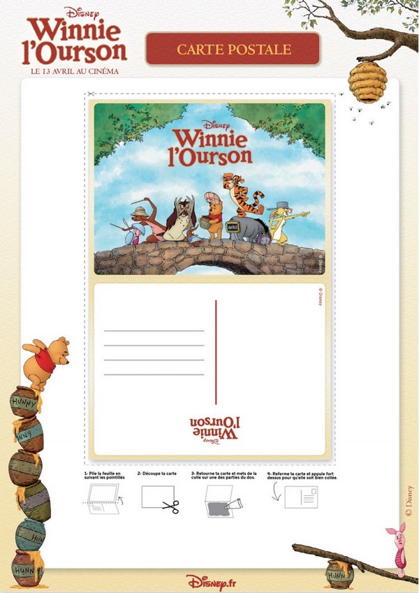 Jeu A Imprimer Cartes Postales Carte Postale Winnie Disney 7