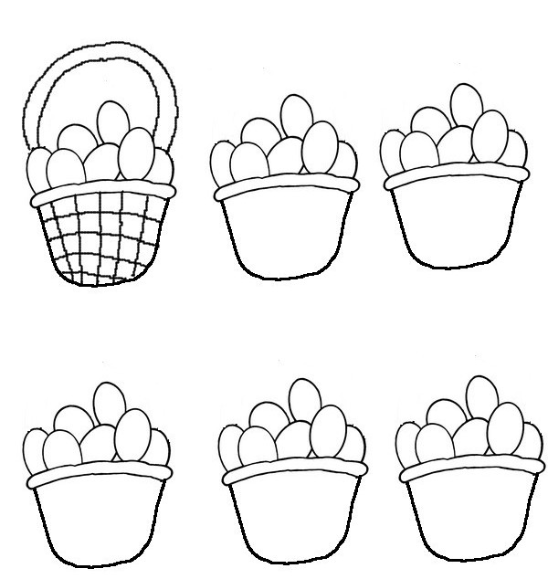 Coloring page End baskets as model