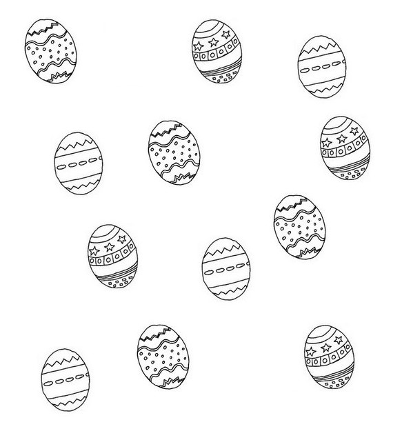Coloring page Surround eggs by ?