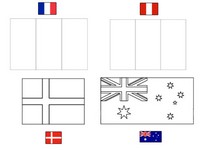 Coloriage Groupe C: France - Australie - Pérou - Danemark