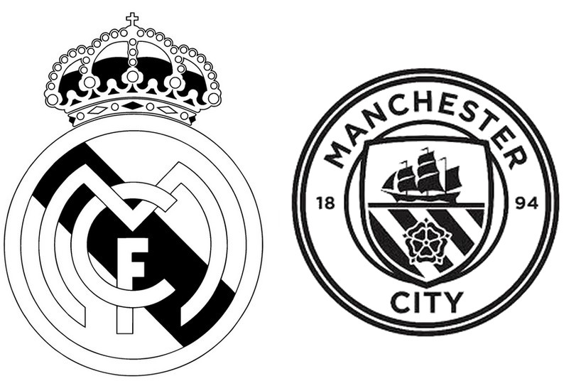 Coloriage 8èmes de finale : Real Madrid CF -  Manchester City - Ligue des Champions 2020