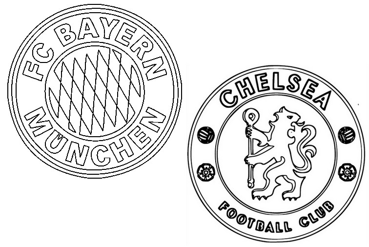 Coloriage 8èmes de finale : FC Bayern München - Chelsea FC - Ligue des Champions 2020
