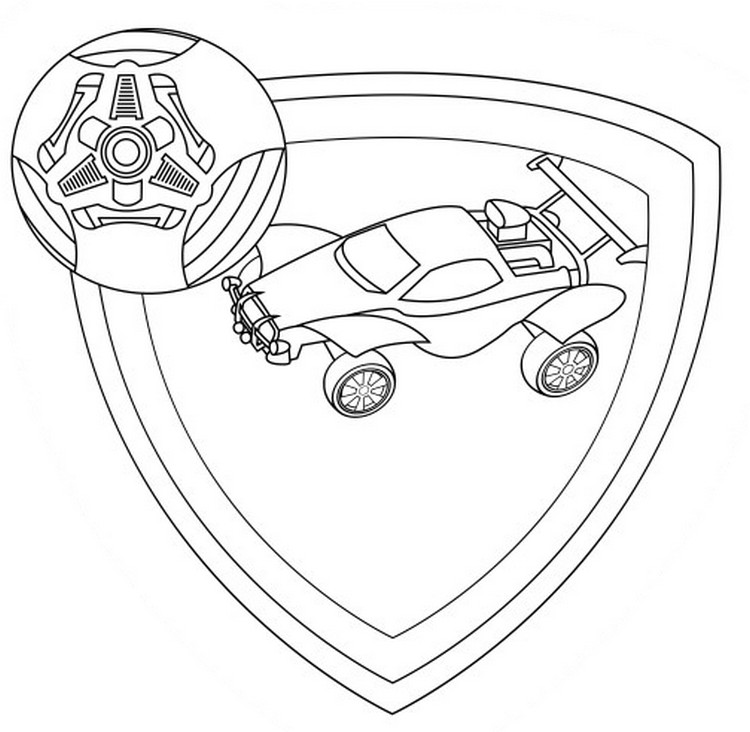 Coloriage Ballon et voiture - Rocket League