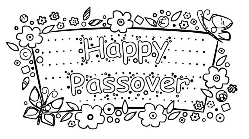 Coloriage Happy Passover - Pessa'h